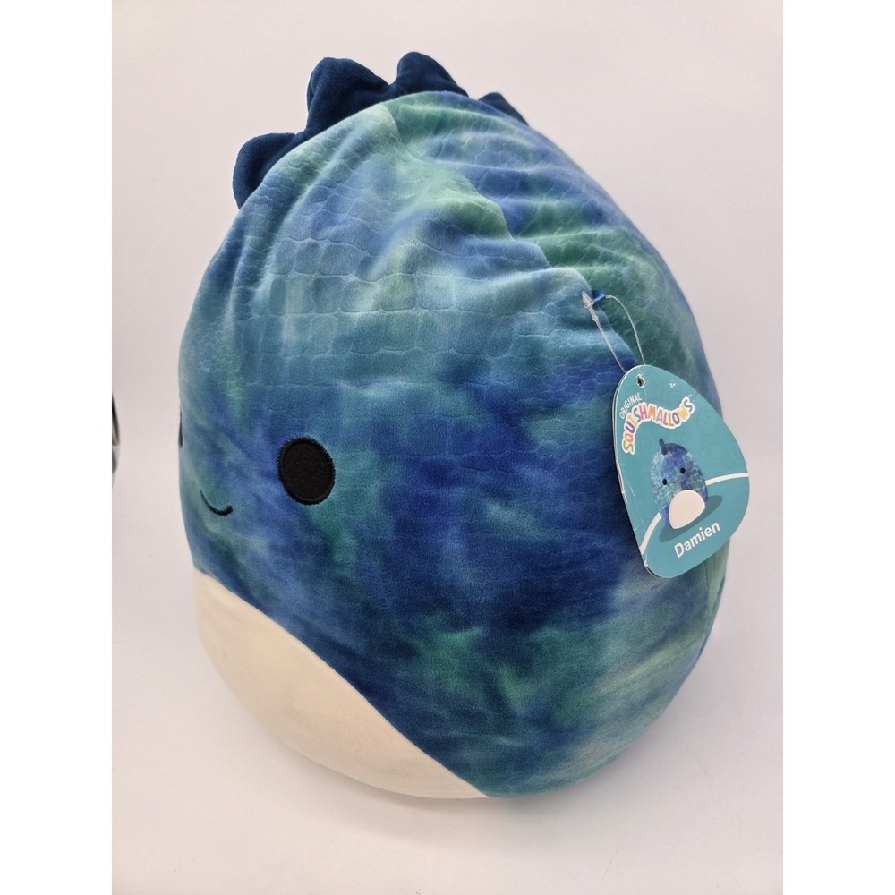 2019 Squishmallow Damien the Blue Dinosaur 16" Plush Stuffed Animal Toy - Picture 4 of 9